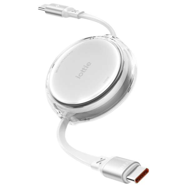 iOttie 100W Retractable USB-C Cable 2 Pack White