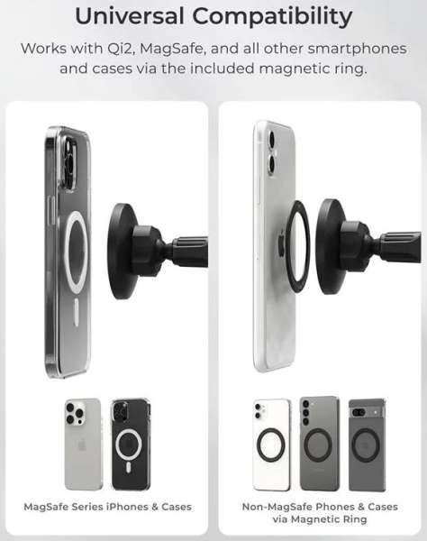 iOttie iTap 3 MagSafe Air Vent Mount with Magnetic Ring Adapter