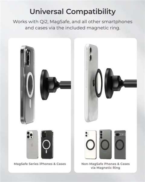iOttie iTap 3 MagSafe Dashboard Windshield Mount with Magnetic Ring Adapter