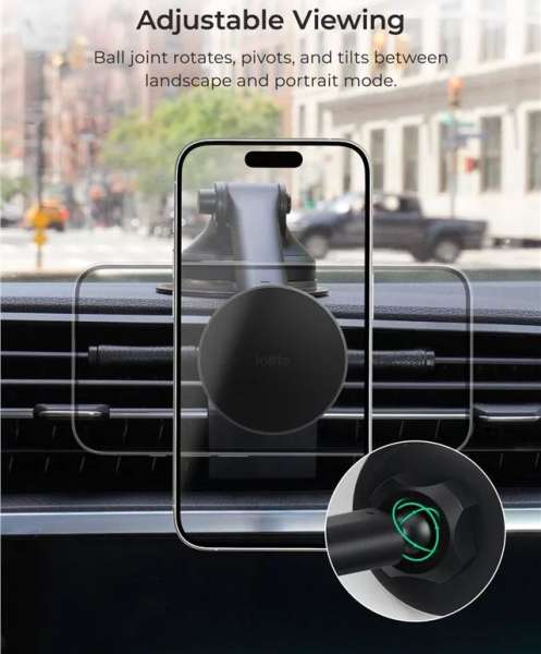 iOttie iTap 3 MagSafe Dashboard Windshield Mount with Magnetic Ring Adapter