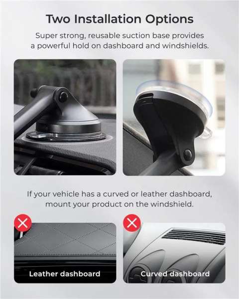 iOttie iTap 3 MagSafe Dashboard Windshield Mount with Magnetic Ring Adapter