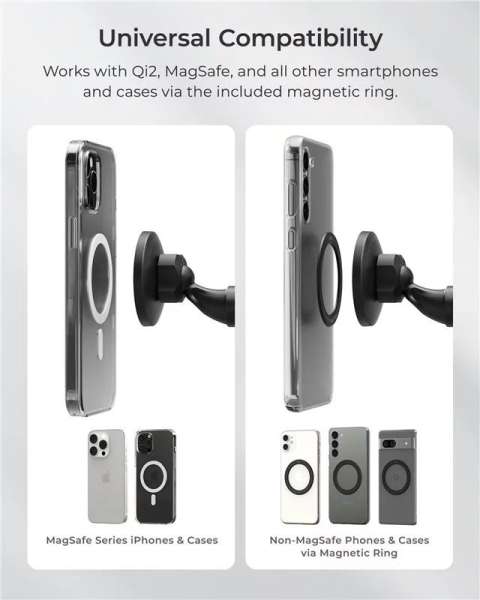 iOttie iTap 3 MagSafe Flush Mount with Magnetic Ring Adapter