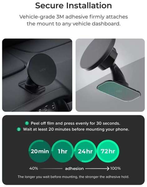 iOttie iTap 3 MagSafe Flush Mount with Magnetic Ring Adapter