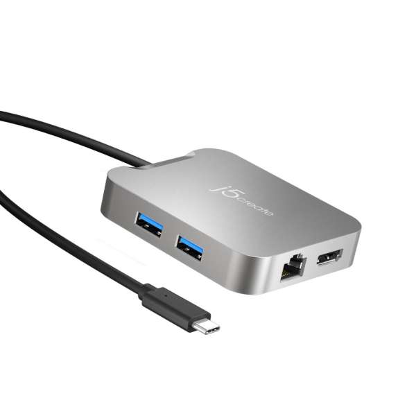 j5create JCD391 4K60 Elite USB-C PD Multi-Port Adapter Silver