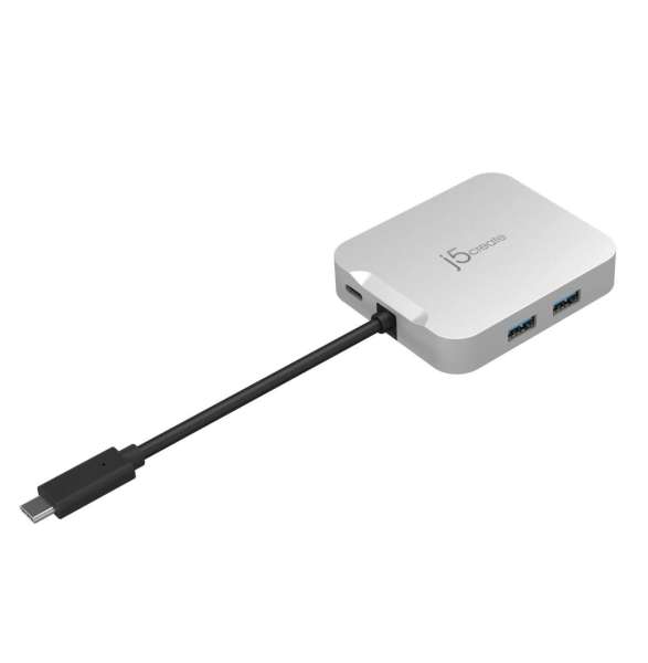 j5create JCD391 4K60 Elite USB-C PD Multi-Port Adapter Silver