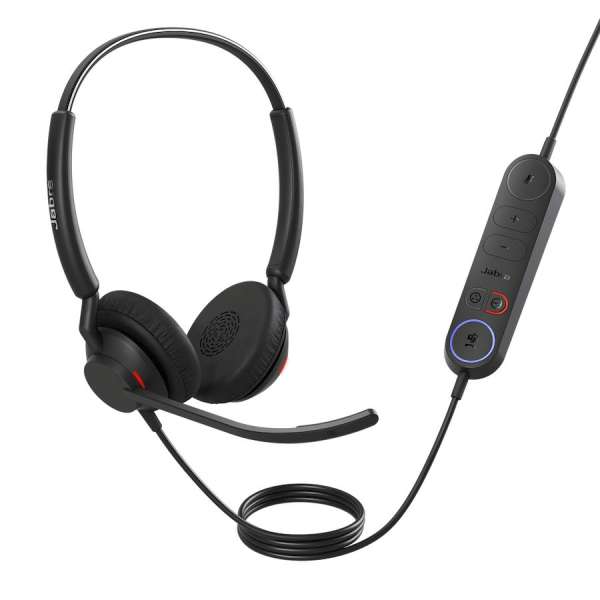 Jabra Engage 40 MS Teams Stereo USB C/A Headset + Control Unit Black