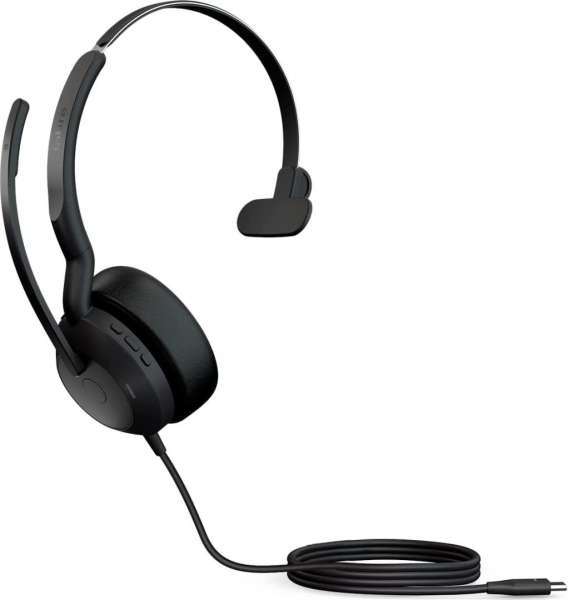 Jabra Evolve2 50 USB-C UC Mono Bluetooth Headset Black