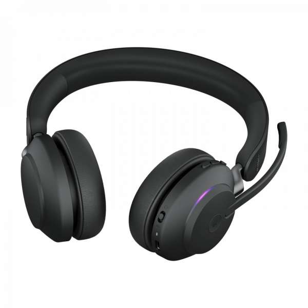 Jabra Evolve2 65 MS Teams Stereo Bluetooth Headset with Charging Stand Black