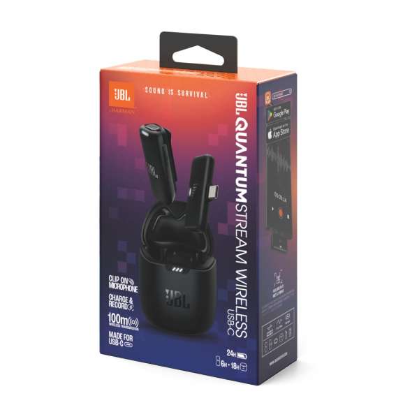 JBL Quantum Stream Wireless USB-C Microphone Black