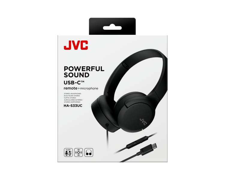 JVC HA-S33UC USB-C Headset Black