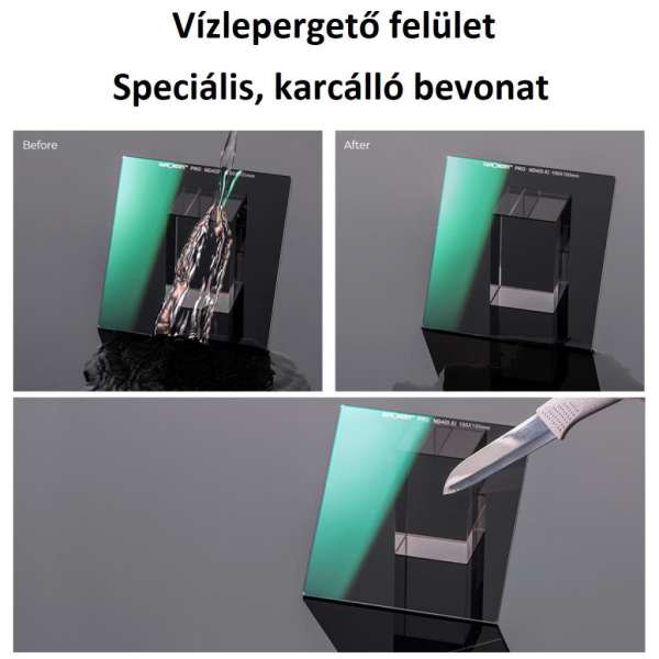 K&F Concept 100*100*2 mm, Nano-X négyzet alakú lapszűrő, ND4, vízálló, karcálló, zöld bevonatú + tok