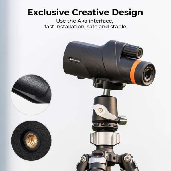 K&F Concept 12x50 HD monokulár távcső BAK4 IP68 vízálló Black