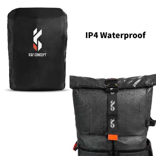 K&F Concept 2-in-1 Camera Backpack Travel 15,6" 20L Waterproof Black