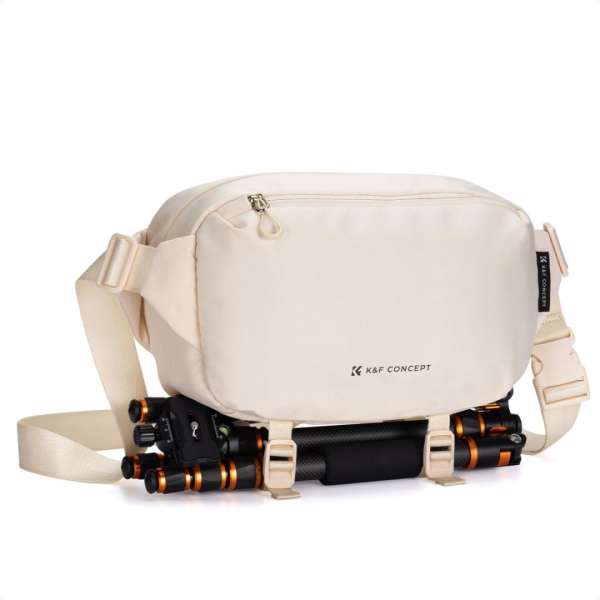 K&F Concept 2in1 Sling Bag Everyday Shoulder Bag & Photography Camera Backpack 10L Beige