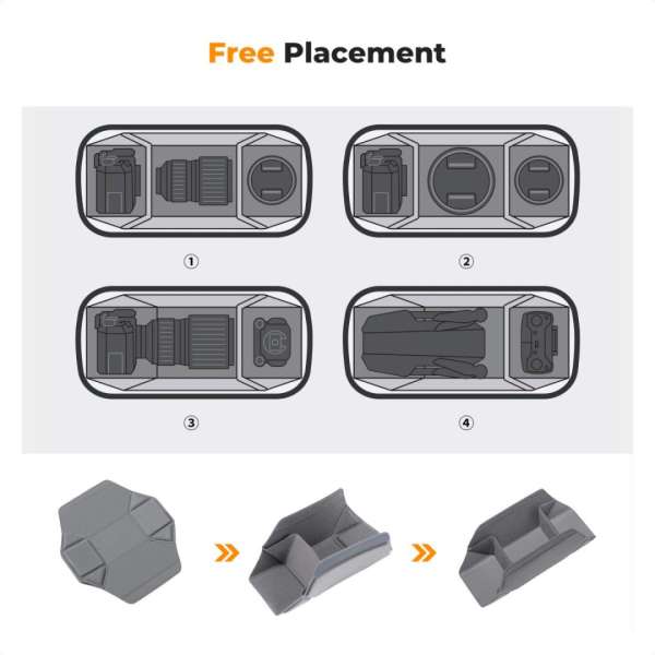 K&F Concept 2in1 Sling Bag Everyday Shoulder Bag & Photography Camera Backpack 10L Beige