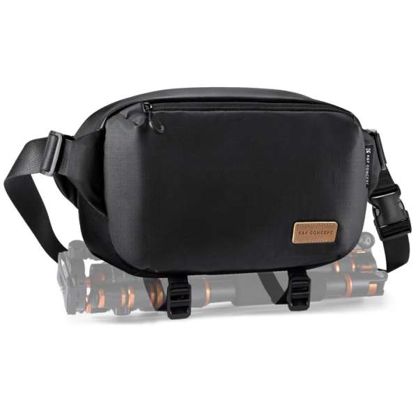 K&F Concept 2in1 Sling Bag Everyday Shoulder Bag & Photography Camera Backpack 10L Black/Brown