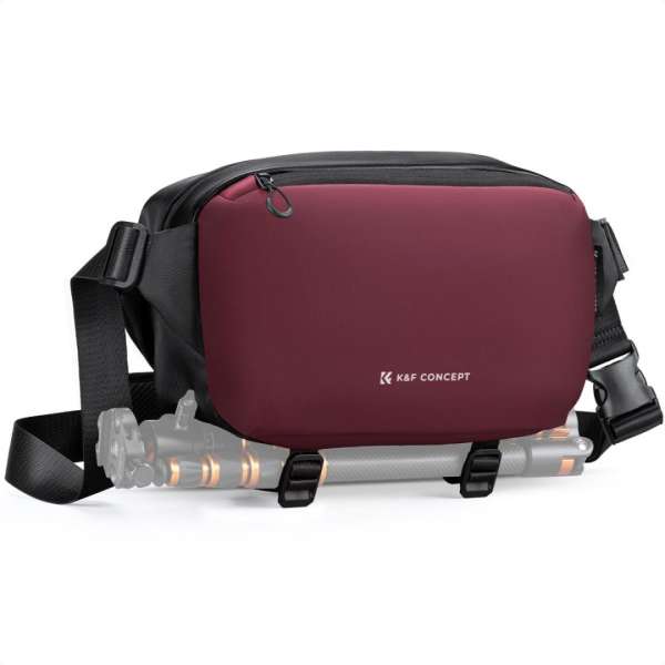 K&F Concept 2in1 Sling Bag Everyday Shoulder Bag & Photography Camera Backpack 10L Red