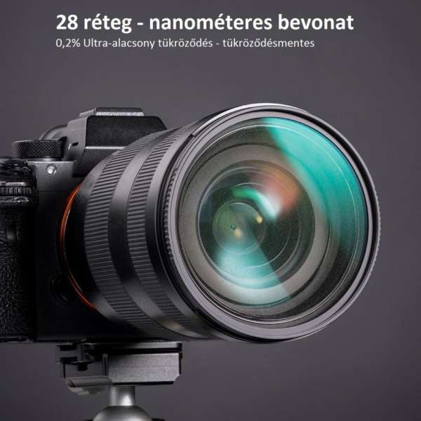 K&F Concept 52MM Nano-X Black Mist lágyító szűrő 1/2, Karcálló