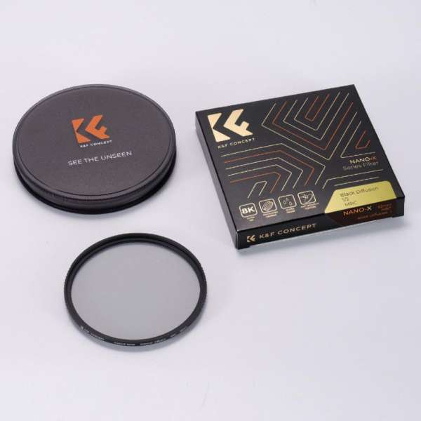 K&F Concept 52MM Nano-X Black Mist lágyító szűrő 1/2, Karcálló