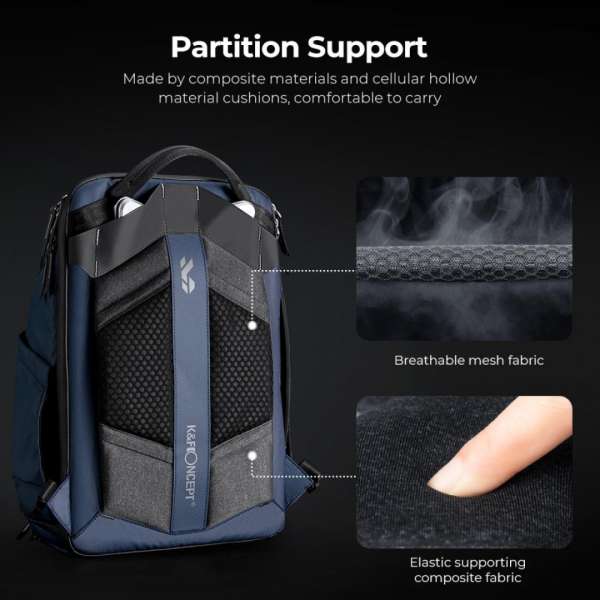 K&F Concept Alpha Camera Backpack 25L Waterproof 15,6" Deep Blue