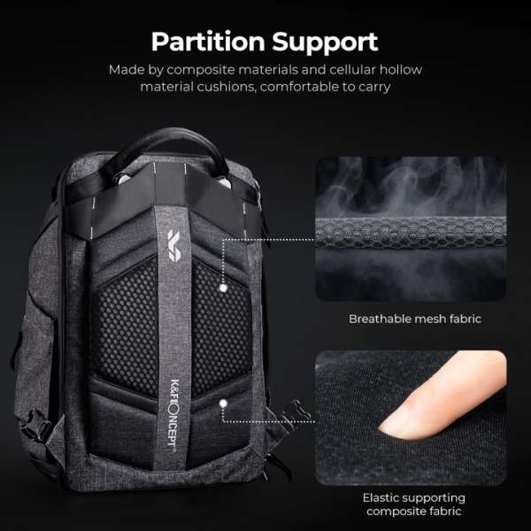 K&F Concept Alpha Camera Backpack 25L Waterproof 15,6" Grey