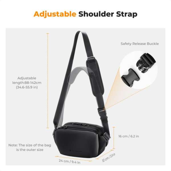 K&F Concept Alpha Camera Sling Photography Shoulder Bag 4L Black