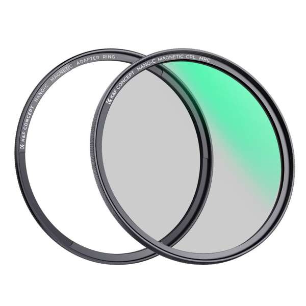 K&F Concept C Series CPL mágneses cirkuláris polár szűrő, mágneses adapterrel, 77 mm