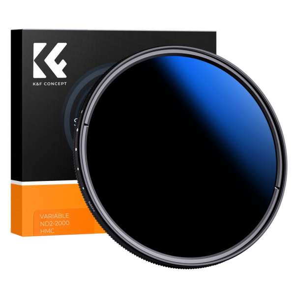 K&F Concept C Series Ultra-thin, VARIO ND 2-2000 változtatható szürkeszűrő, 72mm
