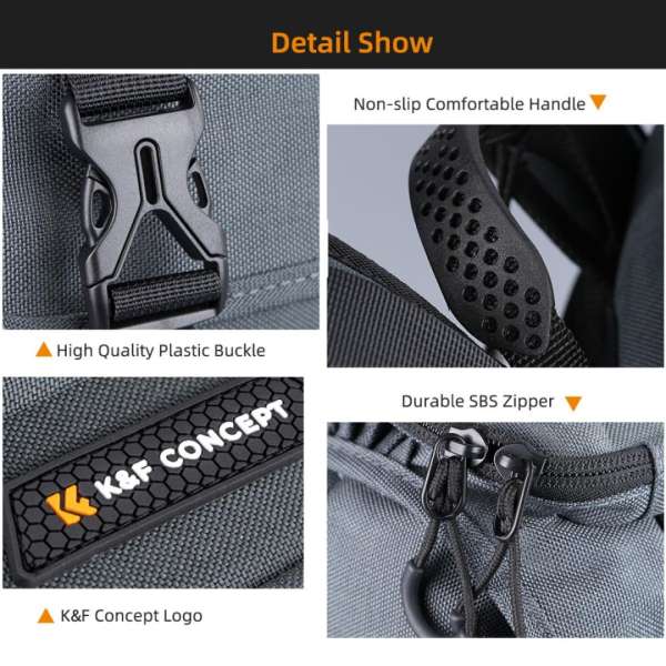 K&F Concept Camera Backpack Bag 25L 15,6" Grey