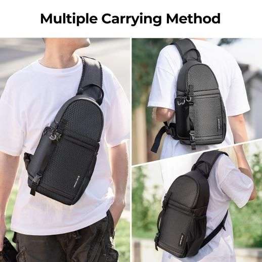 K&F Concept Camera Sling Bag Crossbody Bag Black