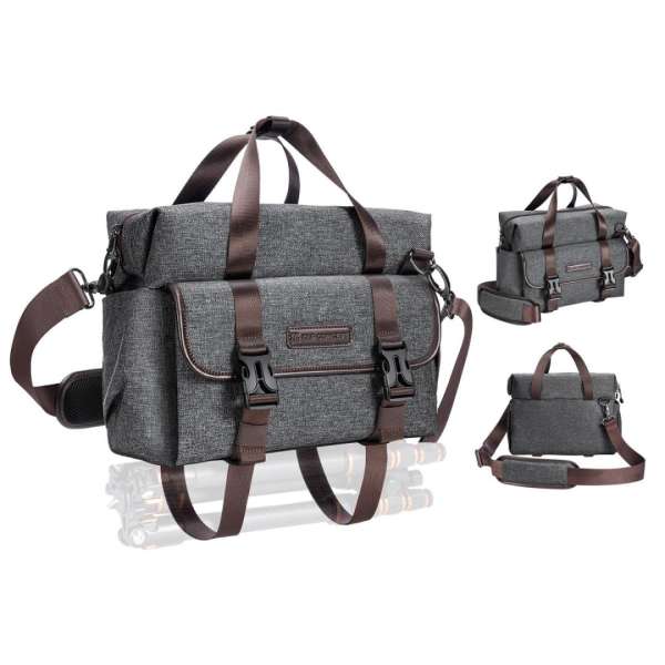 K&F Concept Casual Shoulder Photography Bag with Tripod Strap 8L Dark Grey