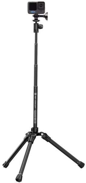 K&F Concept E224A3+BH-18 állvány, 170cm magasság, 4kg teherbírás, selfie bot, bluetooth kioldó