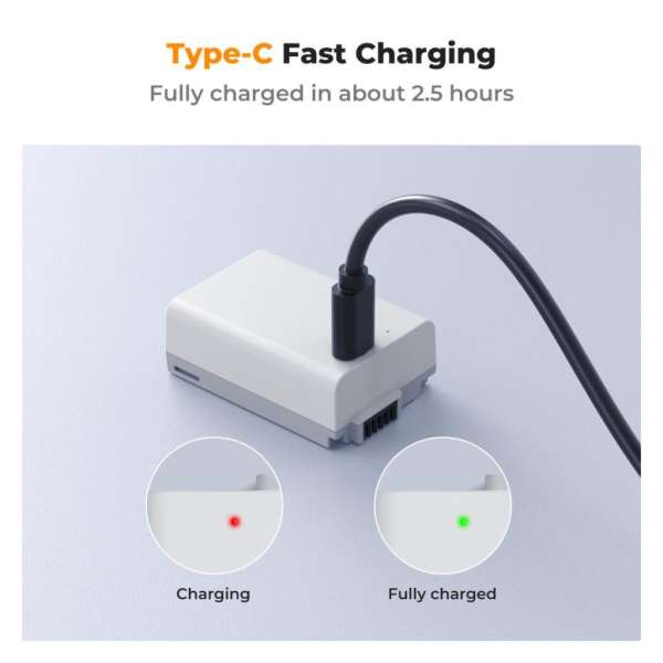 K&F Concept EN-EL25 akkumulátor 1250mAh USB-C csatlakozóval