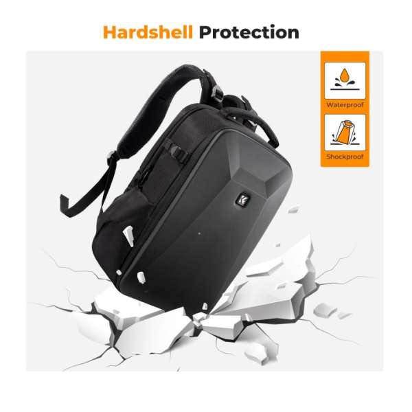 K&F Concept Hardshell DSLR Photography Camera Backpack Black