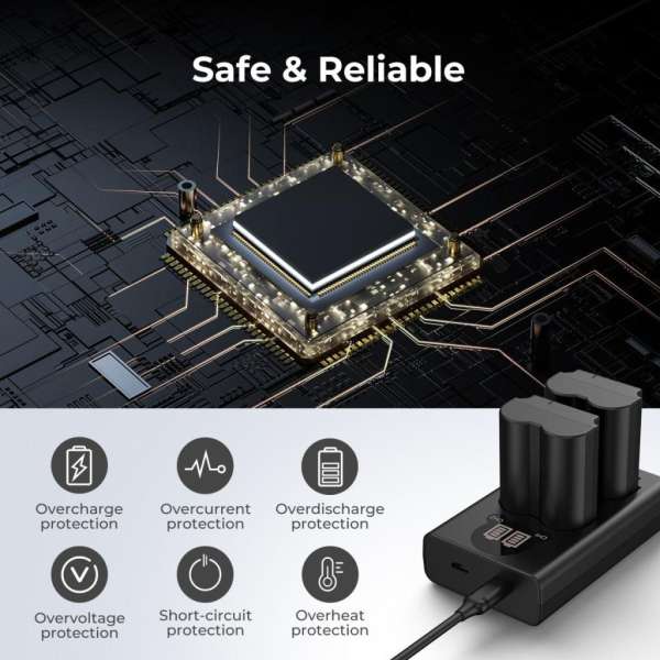 K&F Concept hordozható dupla NP-W235 akkumulátor töltő, LCD, USB-C, 2db NP-W235 akkumulátorhoz