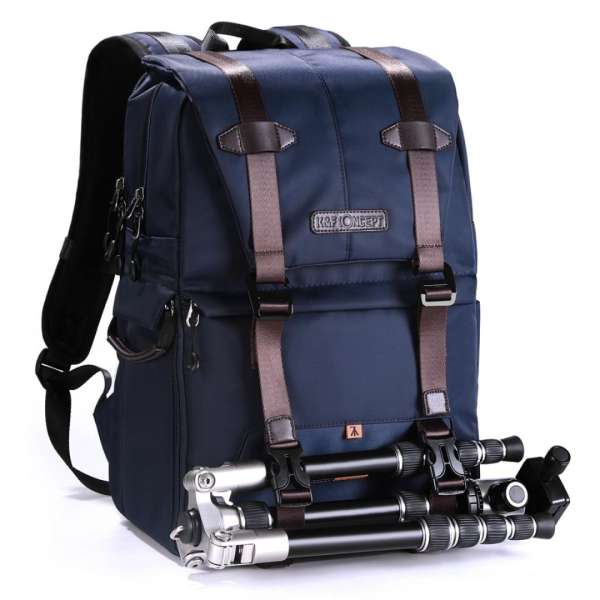 K&F Concept Multifunctional Camera Backpack 20L 15,6" Waterproof with Tripod Straps Deep Blue