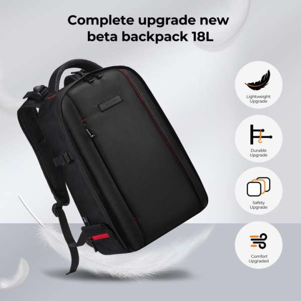 K&F Concept Lightweight Camera Backpack for Photographers 18L Black/Red