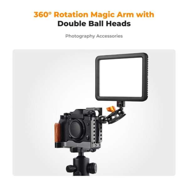 K&F Concept MS14 magic arm, 360°-os forgás, dupla gömbfej, 5kg teherbírás,