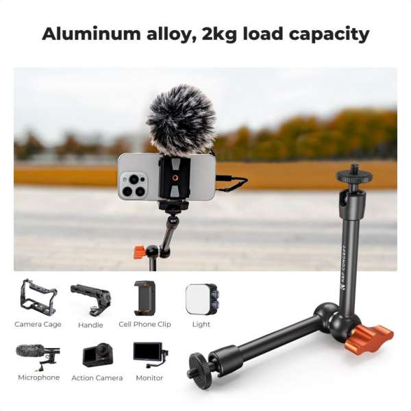 K&F Concept MS32 magic arm, 25cm + super clamp, satu, 15-55mm