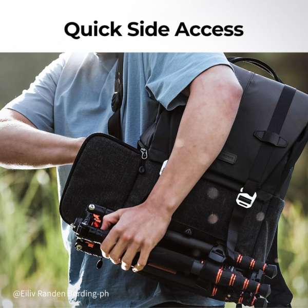 K&F Concept Multifunctional Camera Backpack 20L 15,6" Waterproof with Tripod Straps Black/Grey