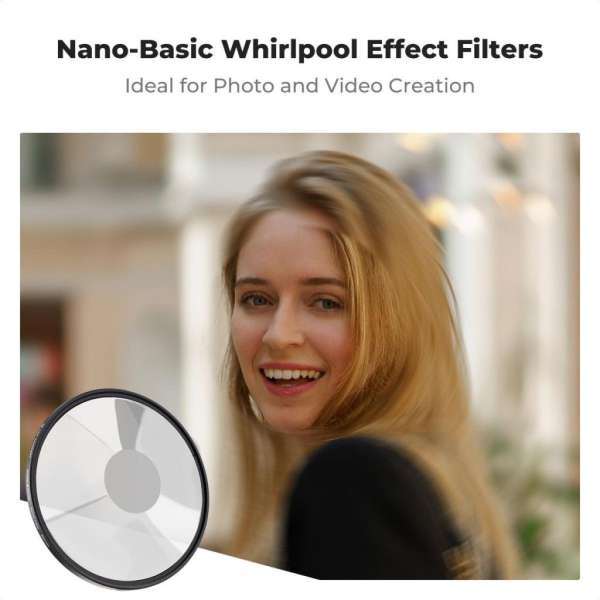 K&F Concept Nano-B Series Halo Swirl, spirál hatás effekt szűrő, 82mm