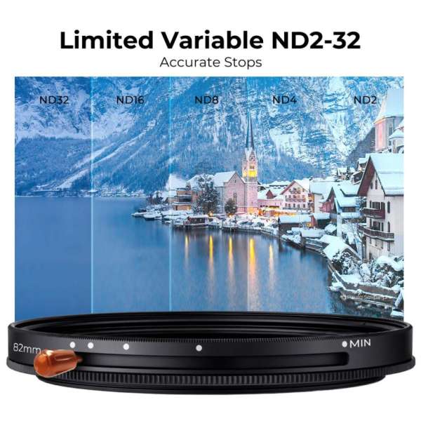K&F Concept NANO-X, CPL+VARIO ND2-32 szűrő, w/o black cross, HD, vízlep, karcálló, törlőkendő, 86mm