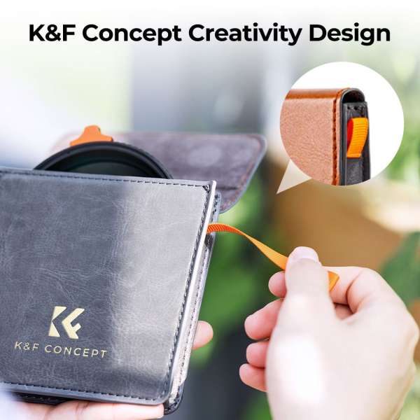 K&F Concept NANO-X Slim, HD, VARIO ND 2-400 változtatható szürkeszűrő, vízlepergető, karcálló, 40,5m