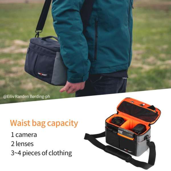 K&F Concept Pro Large Camera Backpack 17" 32L Waterproof Black/Orange