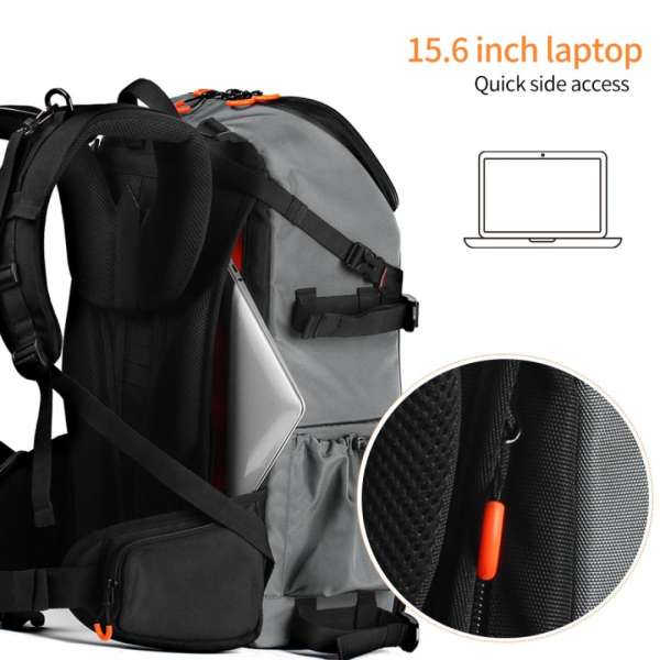 K&F Concept Pro Large Camera Backpack 17" 32L Waterproof Black/Orange