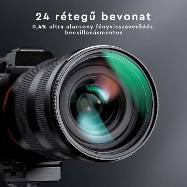 K&F Concept Professzionális ND szűrő szett 72mm (ND8+ND64+ND1000) + szűrőtartó tok + 3db törlőkendő