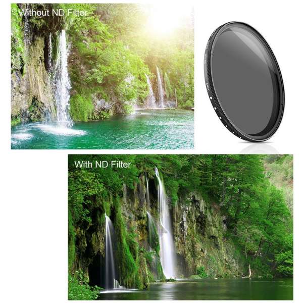 K&F Concept Slim vario ND 2-400 változtatható szürkeszűrő, 55 mm