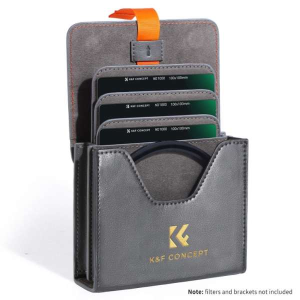 K&F Concept szűrőtartó kemény tok, 3db lapszűrő számára, max 100x100mm