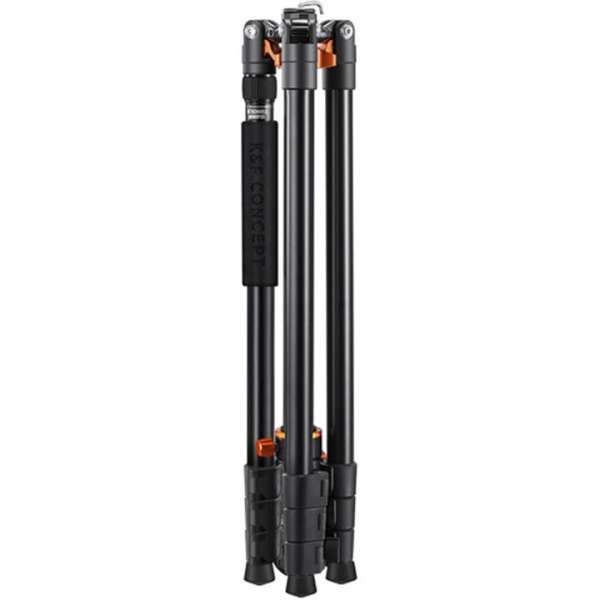 K&F Concept T254A7+BH-28L állvány + monopod, elforgatható középoszloppal, fekete-narancs