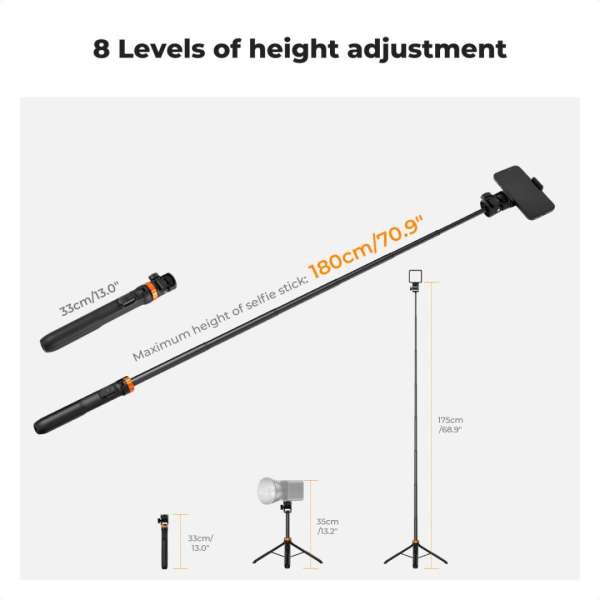 K&F Concept Universal Tripod with Phone Holder & GoPro Adapter